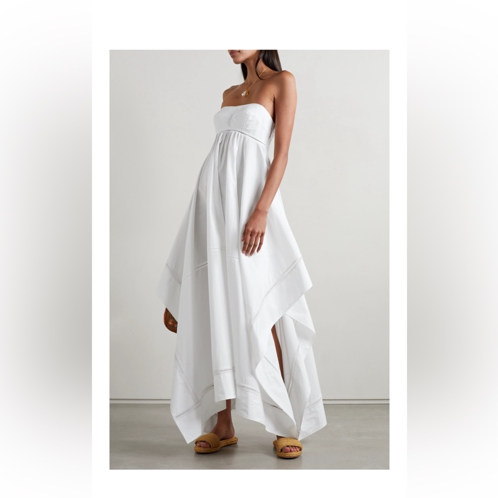 ALC Blanca dress, white, never worn, midi, removable straps